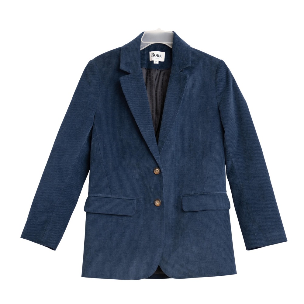 Rouje Paris Designer Corduroy‎ Blazer Elbow Patches Quiet Luxury $459 Academia